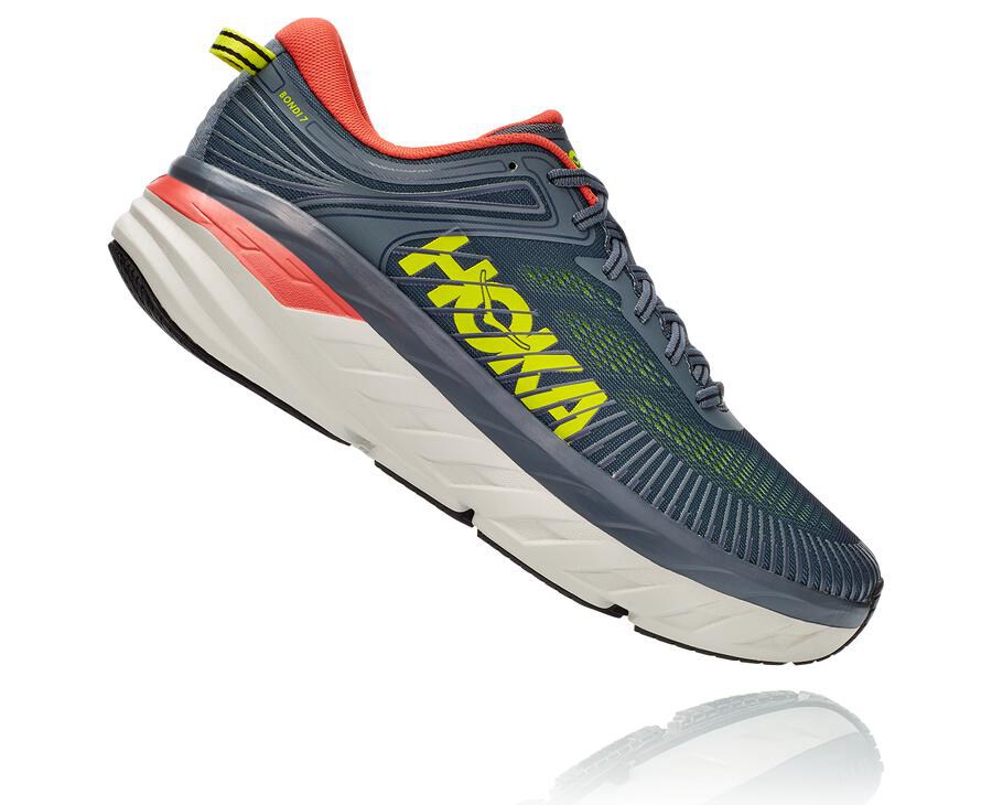 Tenis Hoka One One Hombre Azul Marino - Bondi 7 - PYXH29184